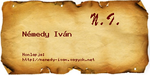 Némedy Iván névjegykártya